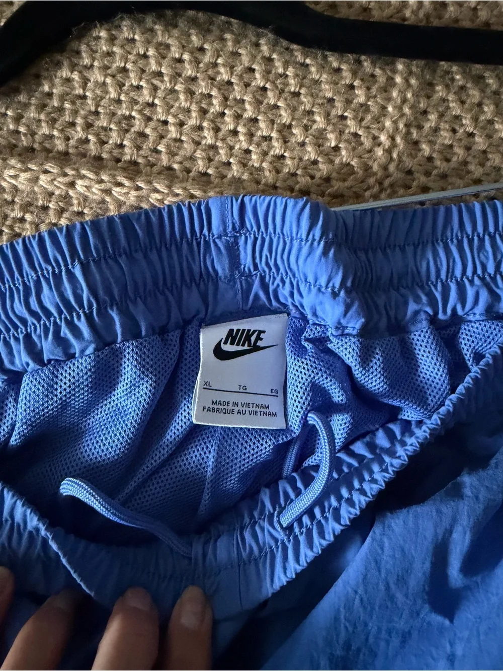 Nike Blue Track Pants with Snap Buttons